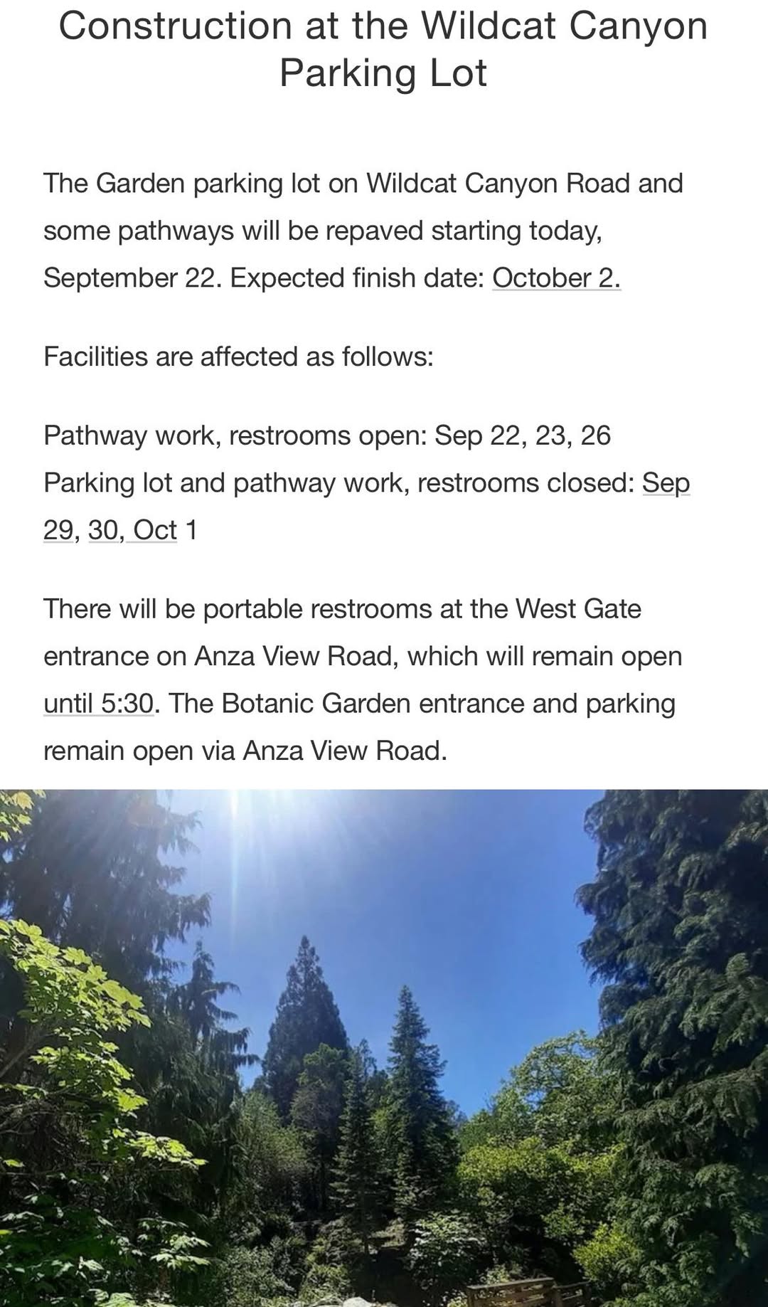 Regional Park Botanic Garden Update | Natural History Wanderings